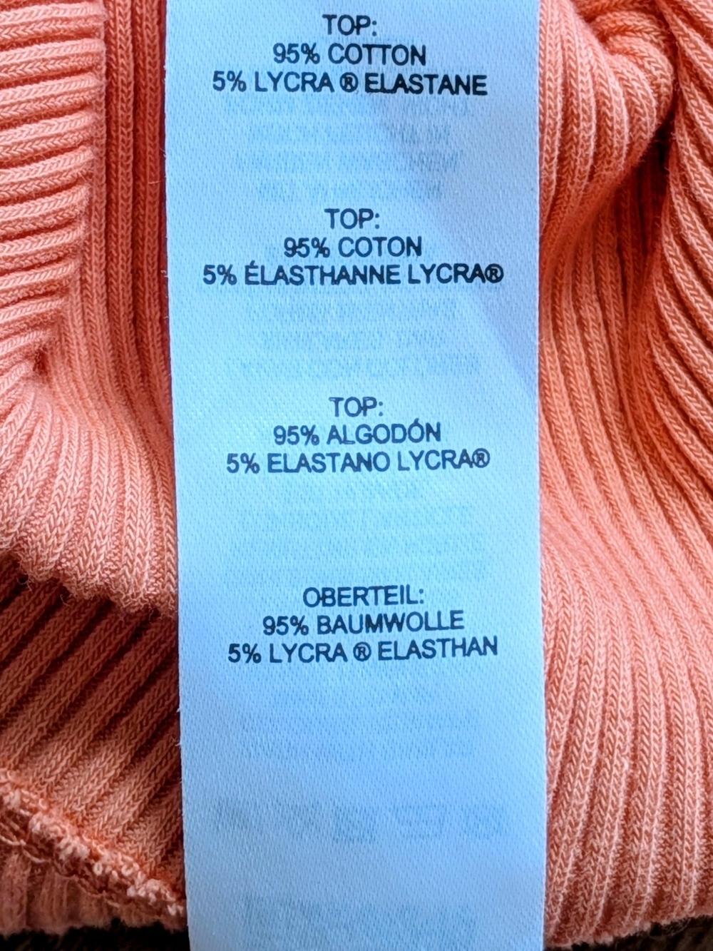 Topshop Coral Ribbed Racerback Tank - Picture 6 of 7